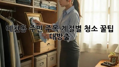 🏡✨ 예천동 주민 주목! 계절별 청소 꿀팁 대방출! 🧹