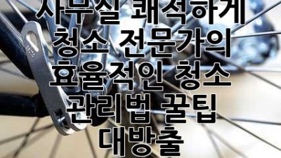 사무실 쾌적하게! ✨ 청소 전문가의 효율적인 청소 관리법 꿀팁 대방출 🧹