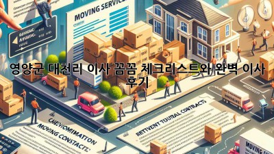 영양군 대천리 이사, 꼼꼼 체크리스트와 완벽 이사 후기!