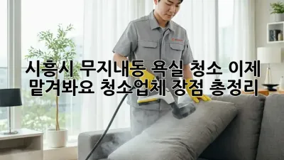 시흥시 무지내동 욕실 청소, 이제 맡겨봐요! 청소업체 장점 총정리